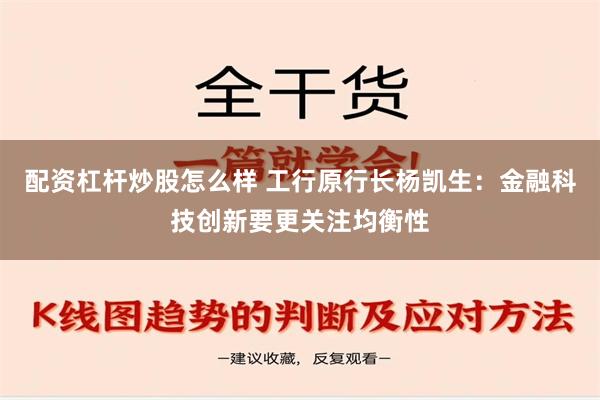 配资杠杆炒股怎么样 工行原行长杨凯生：金融科技创新要更关注均衡性