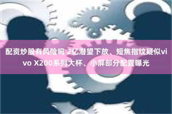 配资炒股有风险吗 2亿潜望下放、短焦指纹疑似vivo X200系列大杯、小屏部分配置曝光