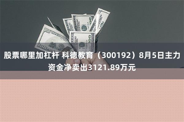 股票哪里加杠杆 科德教育（300192）8月5日主力资金净卖出3121.89万元