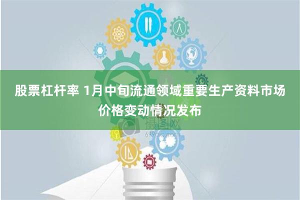 股票杠杆率 1月中旬流通领域重要生产资料市场价格变动情况发布