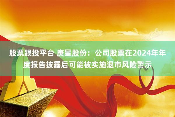 股票跟投平台 庚星股份：公司股票在2024年年度报告披露后可能被实施退市风险警示